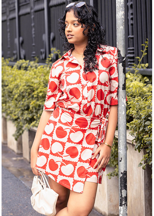CLARA CHERRY PRINTED BLOUSE